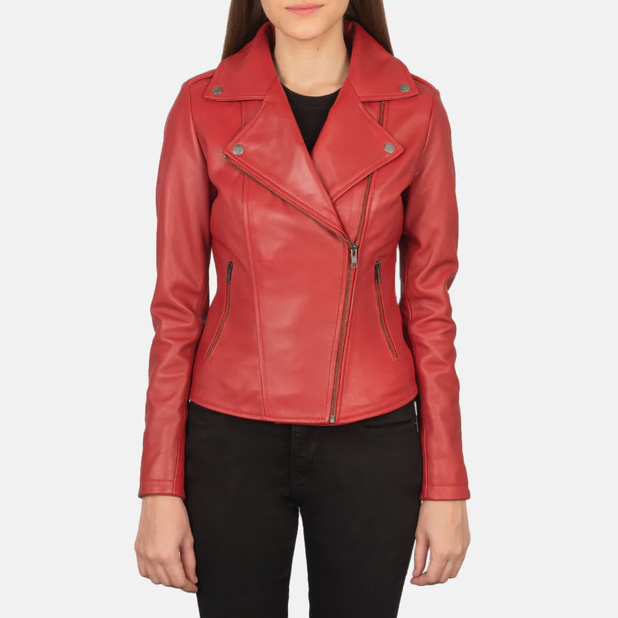Flashback Black Leather Biker Jacket - Image 6