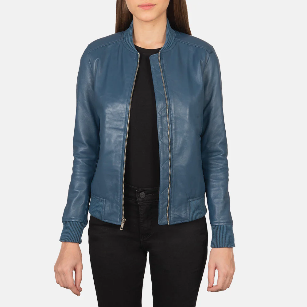 Bliss Green Suede Bomber Jacket - Image 5