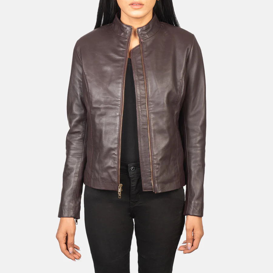 Rumella Black Leather Biker Jacket - Image 4