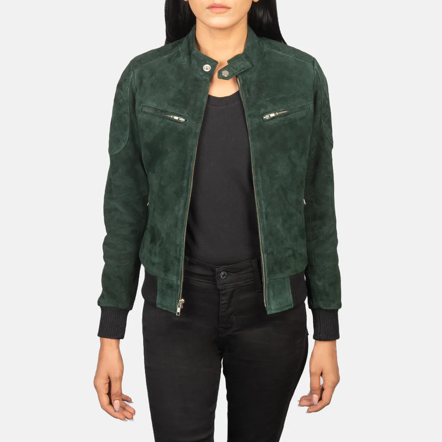 Zenna Black Leather Bomber Jacket - Image 4